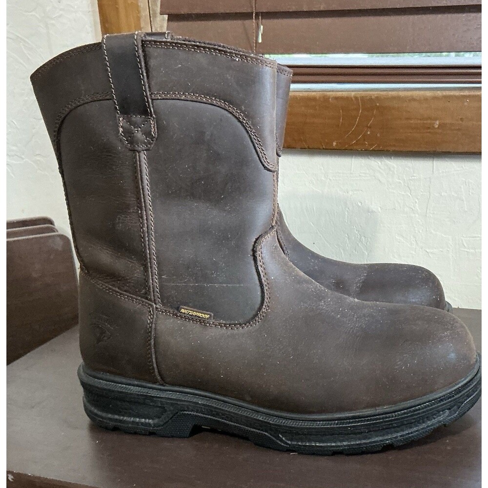 Brown Leather Herman Survivors Plower waterproof steel toe work boots Size 10.5 - Picture 3 of 5